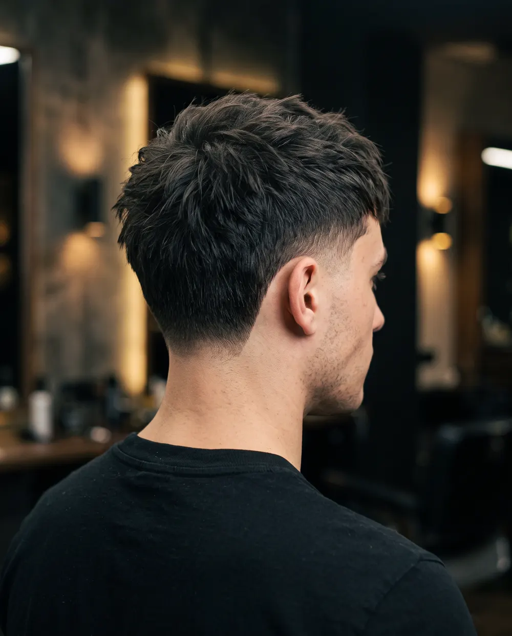 Textured crop with a mid taper